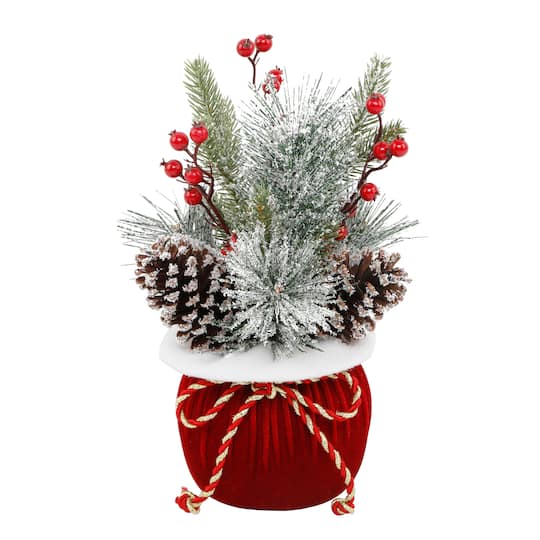 12.5" Christmas Tree Gift Bag By Flora Bunda | 12.5" x 8" x 5.8" | Michaels®